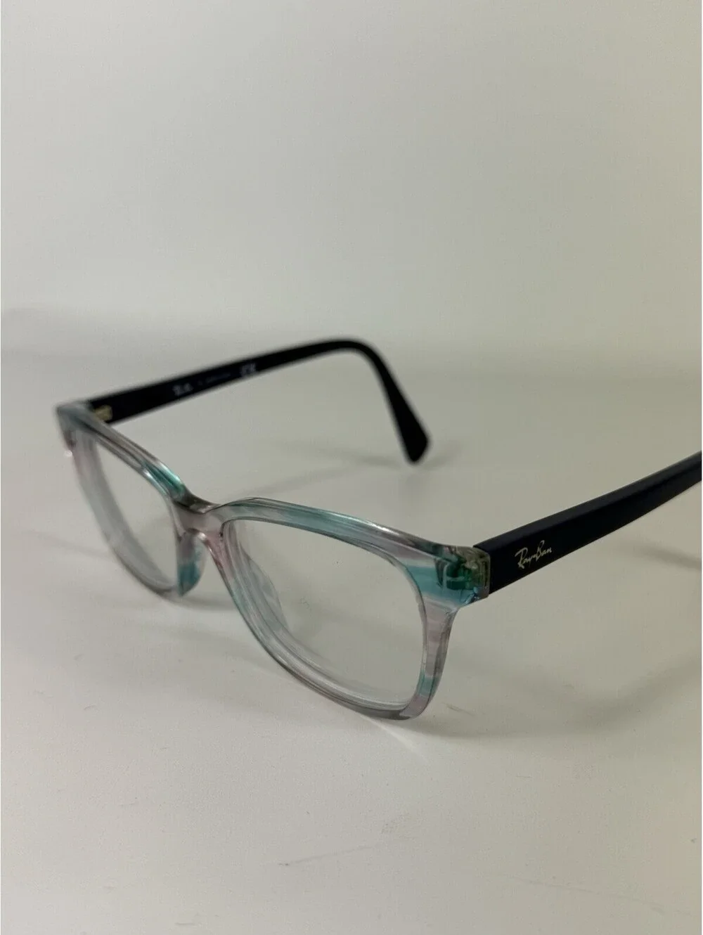 Ray Ban RB1591 3807 Womens Jr Blue & Clear Eyeglasses FRAMES ONLY 48-16-130